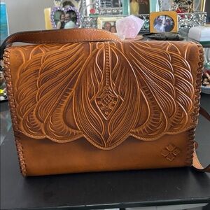 Authentic Patricia Nash Embossed Leather Crossbody Bag